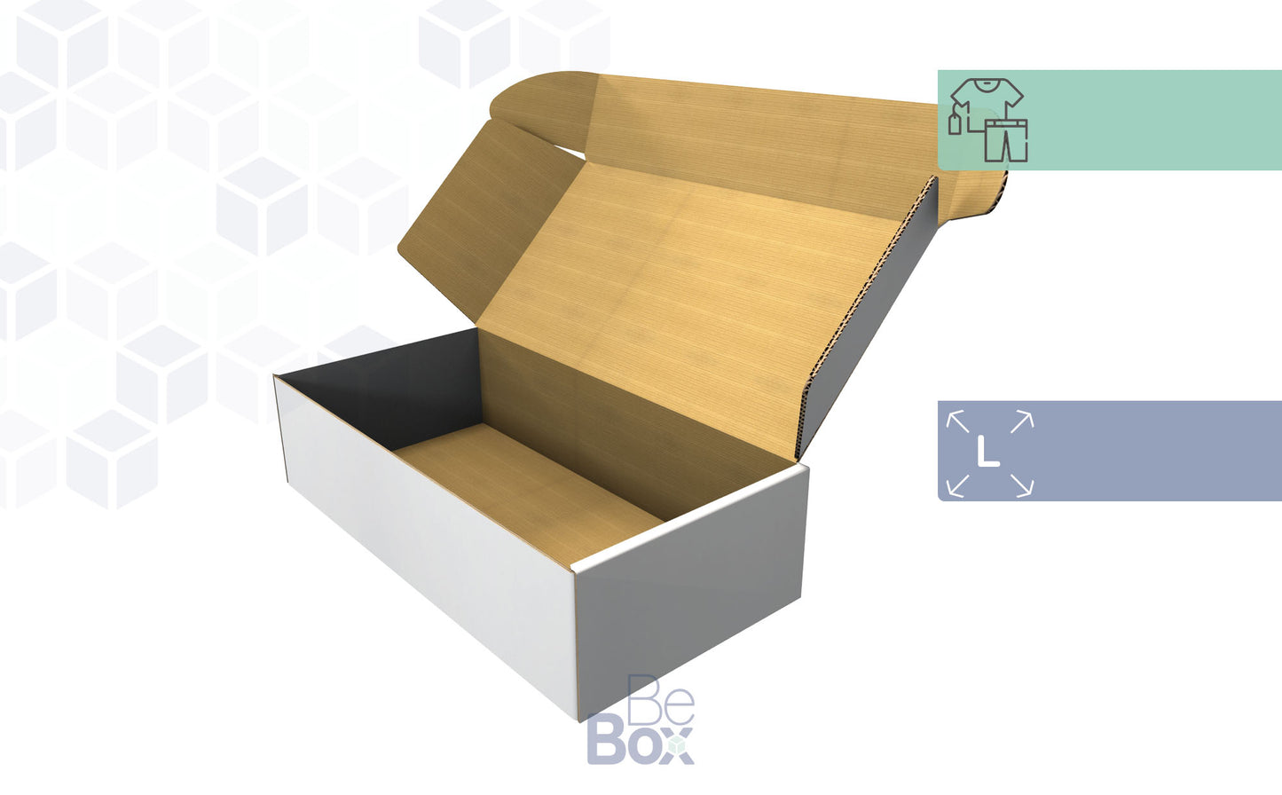 Caja Personalizable para Ropa y Calzado - 385x190x100
