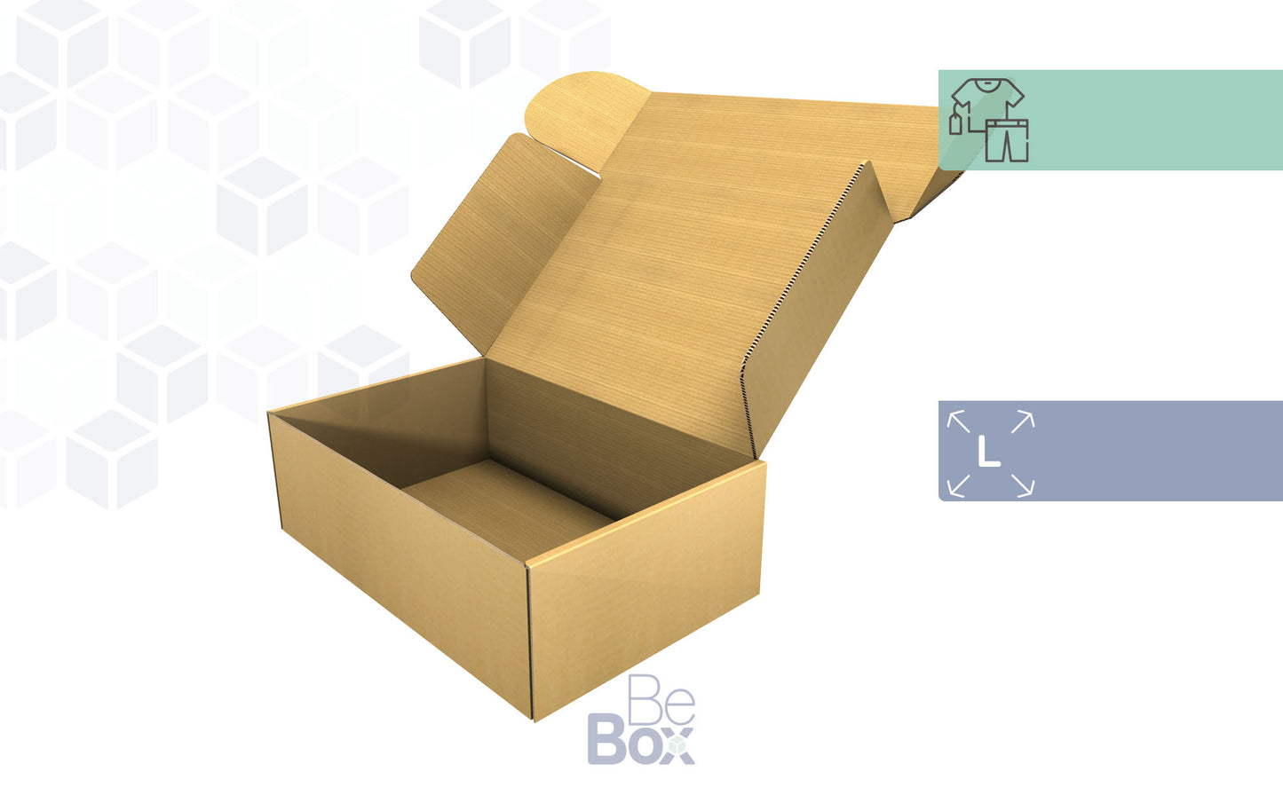 Caja Personalizable para Ropa, Textil... - 450x300x150